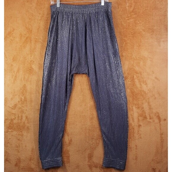 IRO Pants Womens Size 0 Silver Metallic Pull On Zipper Ankle Pocket Pewter Harem - Picture 5 of 8